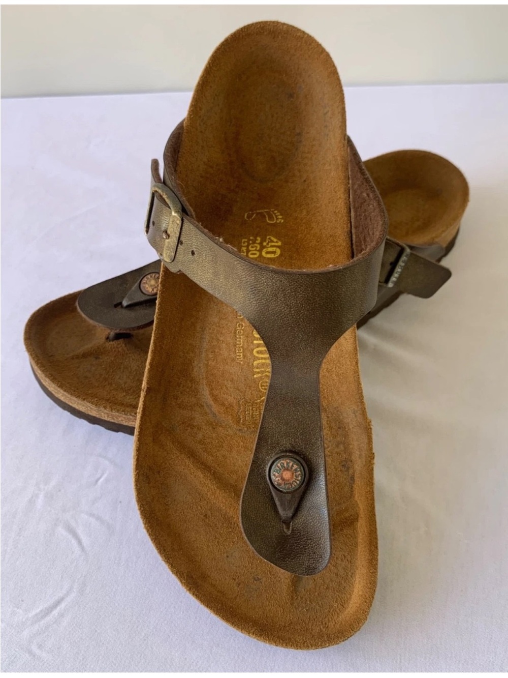 Birkenstock Gizeh Birko-Flor Women's Size 9 Casual Leather Sandals - Picture 6 of 13